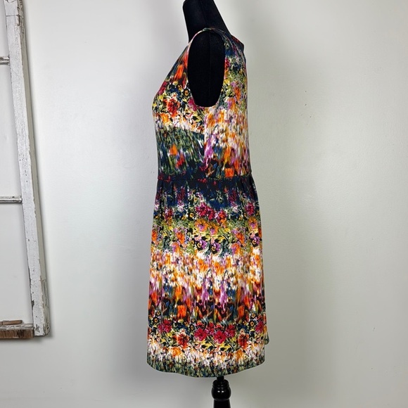 Cynthia Rowley watercolour floral sleeveless dress women’s size 10 - Picture 2 of 9